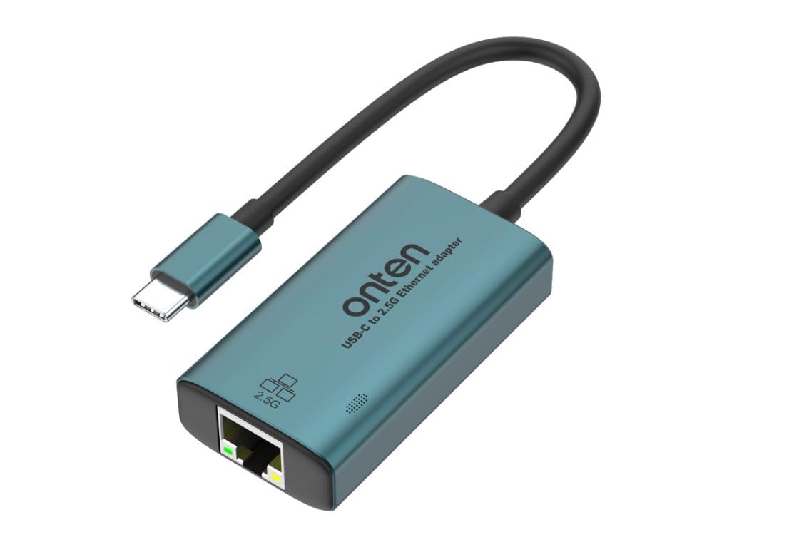 USB-C to Ethernet Adapter - 2.5Gbps High-Speed,Type-C to RJ45 Ethernet LAN Network Adapter Thunderbolt 4/3 Compatible, for iPhone 15 Pro/Max, MacBook Pro/Air 2023, iPad Pro,iMac, S23, XPS 17 and More