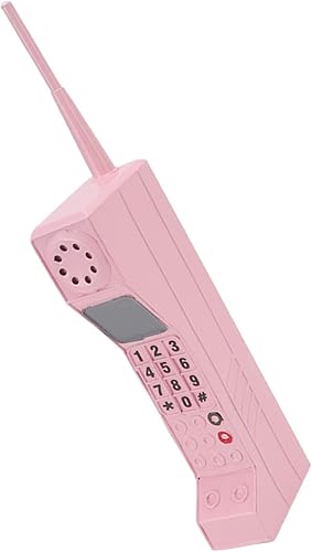 Miniatura 5 de Adornos de modelo retro de teléfono móvil, modelos de ladrillo de simulación antiguos, ligeros, únicos y duraderos para decoración del hogar (rosa)