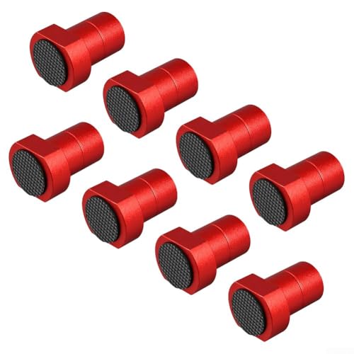 Oniissy 8 Pcs Bench Dogs Aluminum Alloy,19/20mm Bench Dogs,Dogs Woodworking Workbench Clamp,Workbench Positioning Planing Bench Dog Clamp Accessory(20MM red)