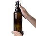 Cocktailor Glass Grolsch Beer Bottles (12-pack, 33.8 oz./1000 mL) Airtight Seal with Swing Top/Flip Top Stoppers - Home Brewing Supplies, Fermenting of Alcohol, Kombucha Tea, Wine, Soda - Dark Amber