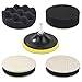 Produktbild MoonSing Auto Polierschwamm, Auto Polierpad Set aus Schwamm und Wolle Polierset 125mm/ 5 Inchs Polierteller, für Poliermaschine Polierfell Bohrer Adapter Polierhaub Polierauflage Kit