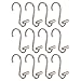 iDesign Metal T-Bar Shower Curtain Hooks Rust Resistant Rings for Kid's, Guest, Master Bathroom, 1" x 1.75" x 2.75", Set of 12, Satin