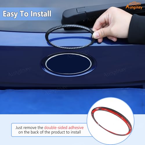 Image of Aunginsy Rear Tailgate Emblem Cover Trim Compatible with Subaru Crosstrek GU 2024 2025 Car Trunk Emblem Badge Logo Cover Center Logo Decorative Circle Ring Protection Cover ABS Exterior Accessories