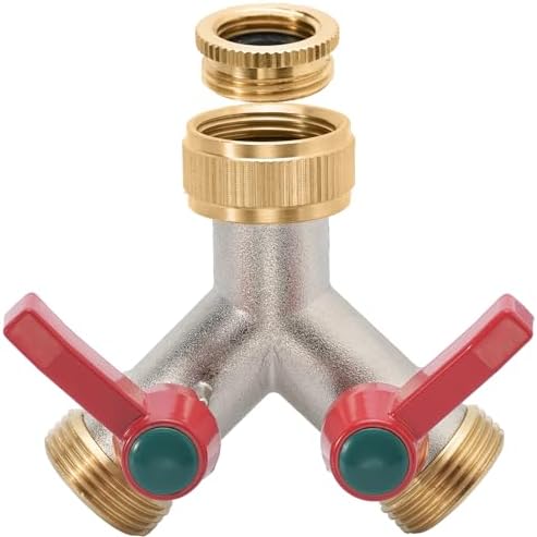 Produktbild von 2x G1/4 Messing Y-Verteiler – 3-fach Verteiler IG X AG X IG, Für Druckluft, Wasser, Öl, Korrosionsbeständig, DN8