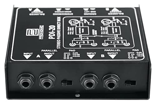 Pronomic PDI-20 passive DI-Box für Stereo-Anwendungen