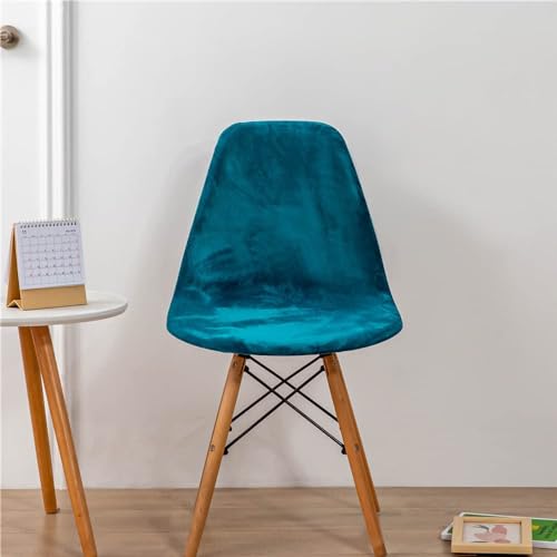 Highdi Fundas para Sillas de Comedor Elásticas, 4 Piezas Fundas Sillas Ajustables Terciopelo Funda de Silla Nordica Cocina Azul Fundas para Silla Protectoras de Sillas Escandinavas - imagen 6