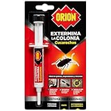 Orion - Jeringa Mata Cucarachas, Elimina el Nido y Colonia, Formato Gel de Alta Atracción, Eficacia profesional, Aplicación grietas, rendijas y zócalos, Acción Prolongada - Jeringa 10g