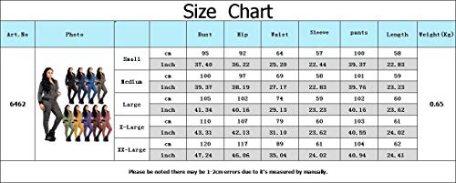 PINSV Women 2 Piece Jogging Outfits Joggers Hoodies Sweatsuits Sets Winter Workout Track Suits Green M - Thumbnail 2