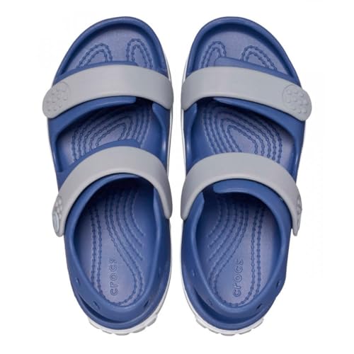 Image of Crocs Crocband Cruiser Sandal (Little Kids /Big Kids) Bijou Blue /Light Grey 12 Little Kid M