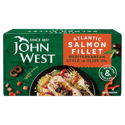 John West Atlantic Salmon Fillet Mediterranean Style in Olive Oil 115g