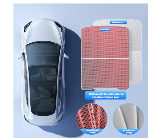 Tesla Model Y Sunshade Roof Never Sag Heat-Insulating, UV-Protective, Nano Ice-Crystal Coatings Interior Accessories for Tesla Model Y 2025-2026 — view 5