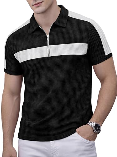 Image of EYEBOGLER Premium Textured Self-Design Half Sleeve Collar Polo T-Shirt for Men || Packs Also Available