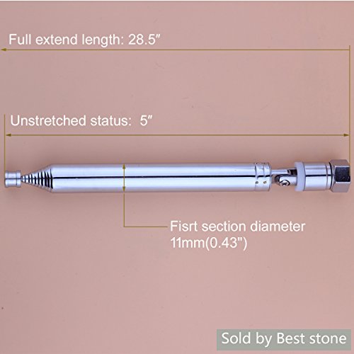 12 Sections Telescopic Aerial Antenna FM 75 Unbal for All F Connector Radio and Compatible with Tivoli Audio Model One, Two, Three,Musicsystem Radio