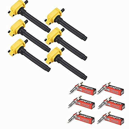 MCK 6pcs Energy Ignition Coil Pack And Iridium Spark Plug Compatible With Chrysler Dodge Jeep Town Country Avenger Challenger Dart Charger Durango Wrangler 11-19 3.6 3.2 2.0 3.6L 3.2L 2.0L L4 V6 UF648