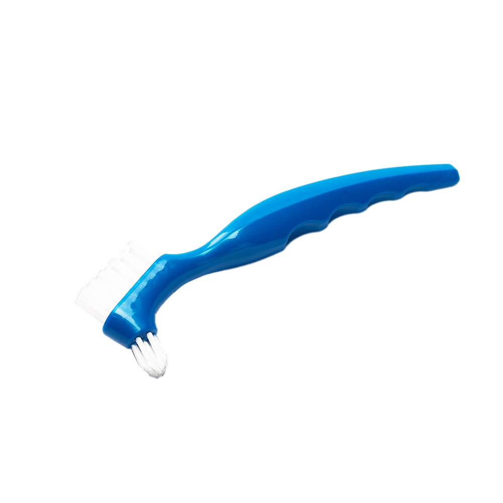 Easyinsmile Denture Carebursh Denture Cleaning Brush Double Side 15.5cm 1pcs/Pack (Blue) : Health & Household