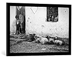 Quadro da parete pronto con elegante cornice fatta a mano e ganci per essere appeso.