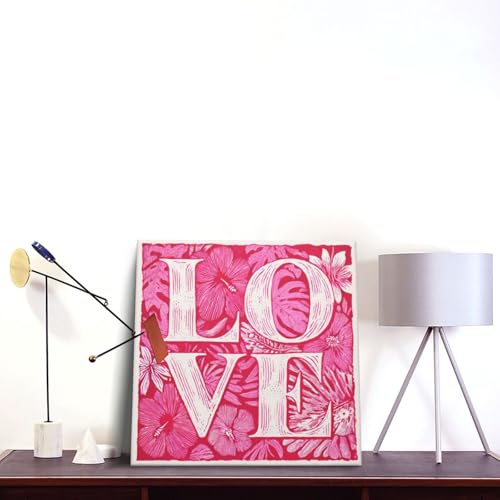 Lienzo decorativo para dormitorio enmarcado con diseño de San Valentín 5