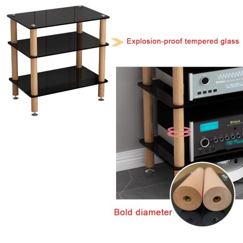 Meuble de rangement stéréo à 3 niveaux pour éliminer les vibrations audio