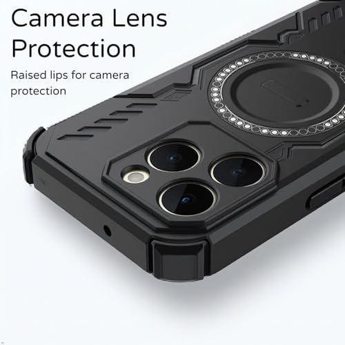 Image of ShieldTech Back Cover Case for Realme Narzo 90 5G | 360 Protection Mobile Phone Case Mag-Safe | Camera Protection | Back Cover for Realme Narzo 90 5G / Realme Narzo 90 5+G - Black TPU+PC
