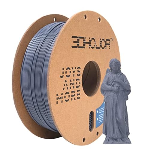 3DHoJor PLA Pro (Plus) Filament 1.75mm, 3D Printer Filament PLA+, Cardboard Spool 3D Printing Filament, Dimensional Accuracy +/- 0.03 mm, Grey, 1kg