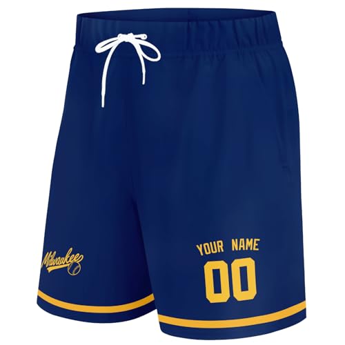 Image of ANTKING Swim Trunks Custom Name Number Beach Shorts for Men Youth Gifts