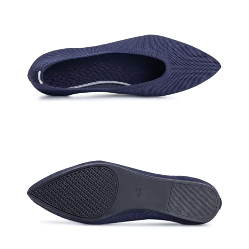 Image of Frank Mully Womens Pointed Toe Flats Knit Dress Shoes Comfort Women Shoes Softable