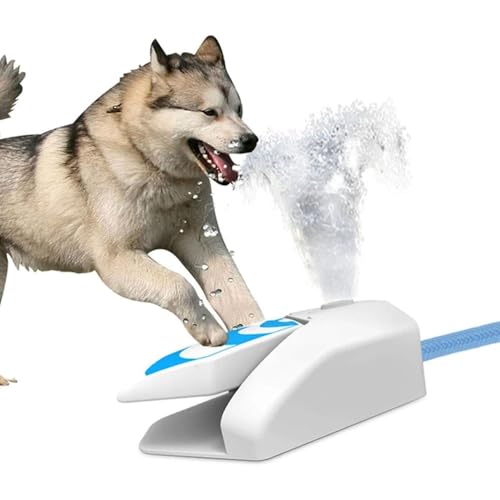 NexPon 犬用水飲み場、足で活性化される犬用スプリンクラー、ペダル式自動給水器 大容量犬用屋外噴水ガーデンウォーターディスペンサー、猫、犬、ペット用屋外水飲み場