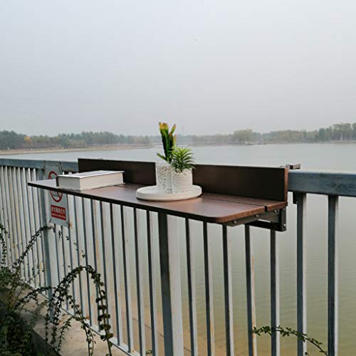 Portable Adjustable Folding Balcony Deck Table Hanging Patio Railing Dining Table Garden Patio Bar Counter Furniture