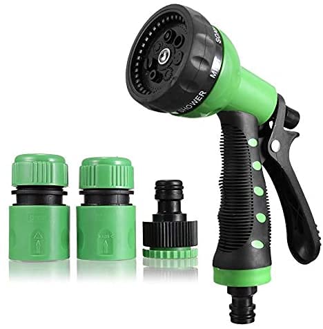 kankin 8 Mode Trigger Car Washing Gardening Water Spray Gun with Adjustable Connector plastic garden hand water spray gun, Green(3 Hose Connector Free) (B0CBTQ8TPS) Amazon Price History, Amazon Price Tracker