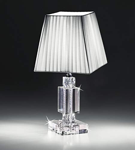 MAZZOLA LUCE Abat jour lampada lumetto vetro cristallo squadrato classica contemporanea per comodini camera da letto