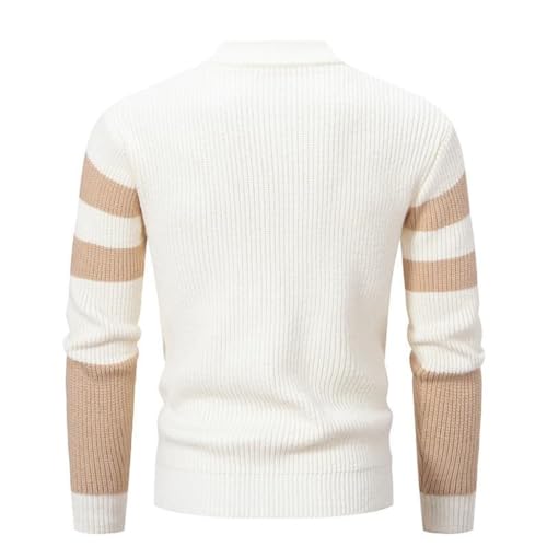 Winter Men's Knitwear Fashion Spell Color Korean Version of The Half-Turtleneck Sweater Bottom Sweater2