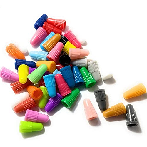 40 Pieces Bike Tire Valve Stem Caps French Bicycle Air Tire Caps Bike Plastic Valve Caps for Presta Valve Caps