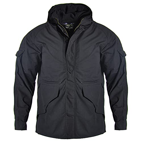 HAN·WILD Men's Military Jacket Tactical Winter Coats Fleece Hooded