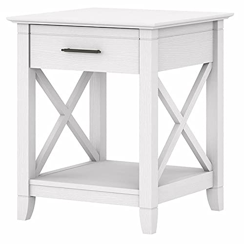 Buy Bush Key West End Table with Storage in Pure White Oak Engineered