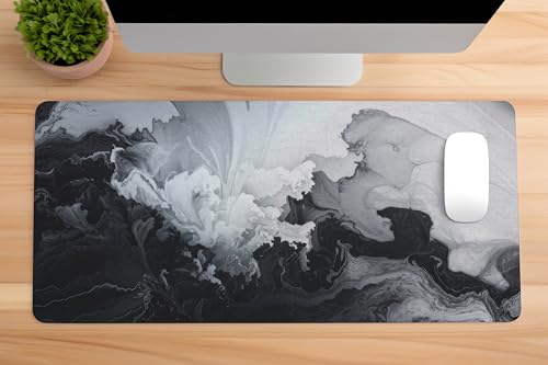 Image of Oil Spill Premium Desk Mat | Anti-Skid | Anti-Slip | 90 * 42 cm | Laptop Mat for Work from Home /Office /Gaming- Extended Mouse pad and Keyboard Desk mat