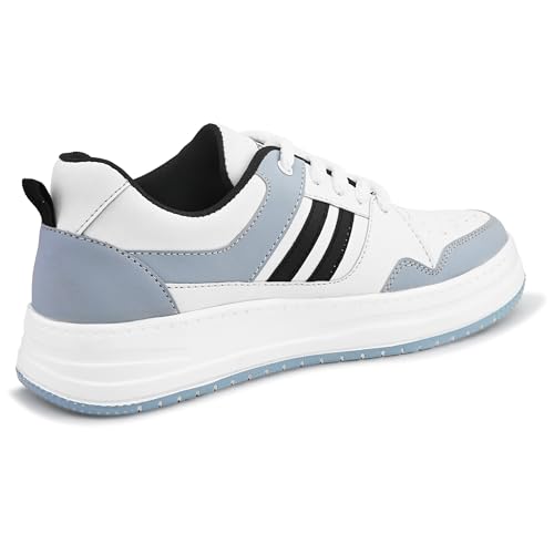 Image of Centrino High Top Sneakers for Men | Shoes for Man Stylish | Casual Lace-Up Lightweight Canvas Walking Shoes | Cushioned Insole | Breathable Comfortable | Anti-Skid Sole | Trendy Mens Sneaker Shoes (9538)