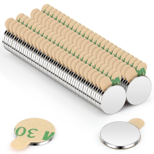 Wukong 10x1mm Neodymowe Magnesy Samoprzylepne Mocne, Małe Magnesy Mocne Płaskie Magnesy do Whiteboard, do Tablicy Magnetycznej, Lodówki i Biura