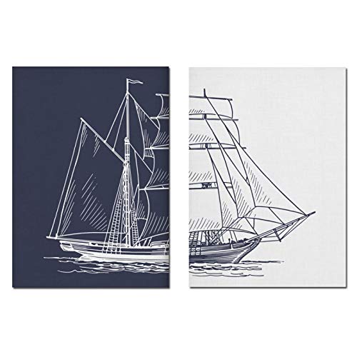Toile Peinture Minimaliste Mur Art de navire pour créer une ambiance marine salon