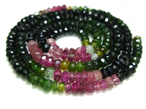 Tourmaline micro cut rondelles LKBEADS de qualité supérieure pour bijoux artisanaux