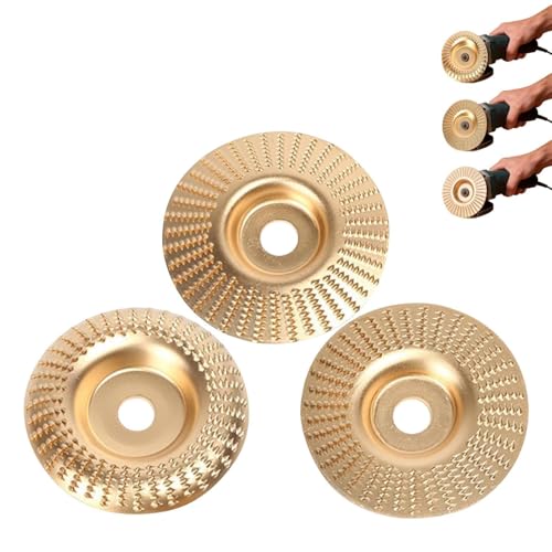 Carbid -Schleifscheibenscheibe hocheffiziente Holzschnitzscheibe Langlebige für Holzbearbeitungswerkzeuge professionelle Handwerkskunst Winkelschleifer-Polierpads Für Polieren und Schleifen (3pc)