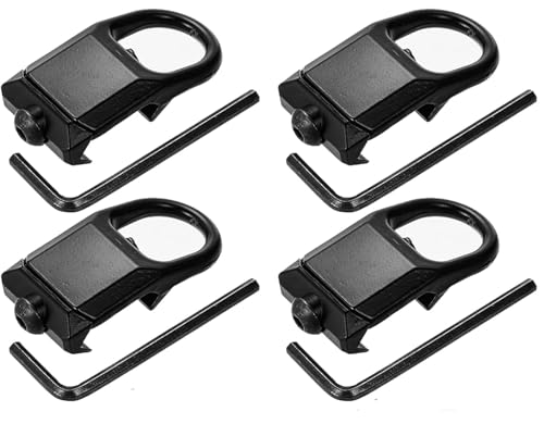 4 Pack Rail Sling Attachment, Sling Rail Attachment Mounts Black