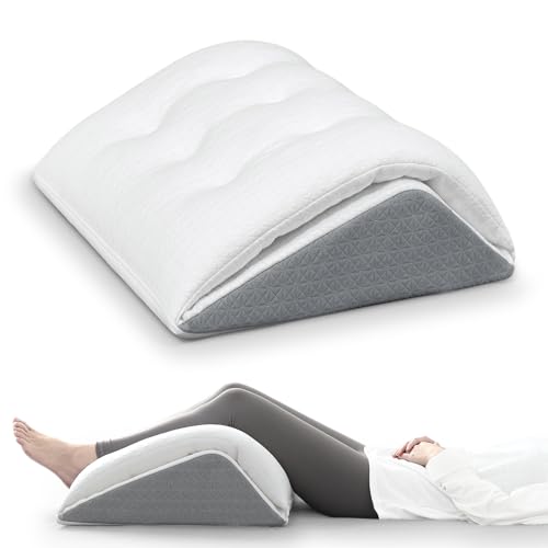 Shinnwa Knee Wedge Pillow, Patented Convertible Knee Pillow for Back Sleeping, Dual-Layer Memory...