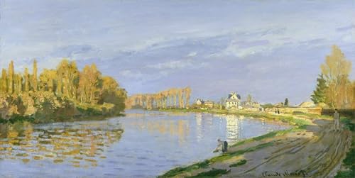 XcBAIHOUD Pinturas Famosas Lienzo Imagen Lienzo Murales la Senna a Bougival di Claude Monet para Regalo 60x90cm
