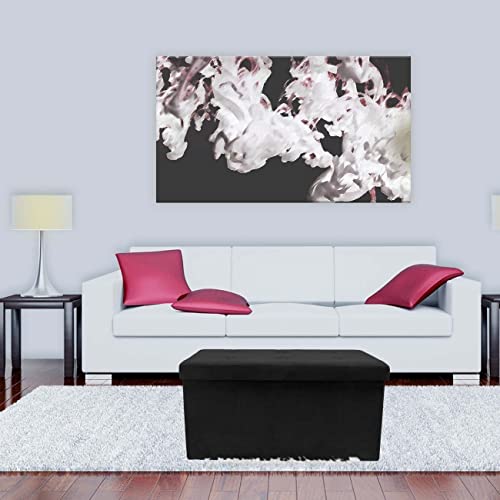 Sorbus Storage Ottoman Bench – Collapsible/Folding Bench Chest With Cover – Perfect Toy And Shoe Chest, Hope Chest, Pouffe Ottoman, Seat, Foot Rest, – Contemporary Faux Suede (Black) #TOP2