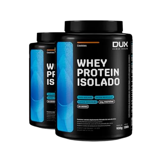 Kit 2 Whey Protein Isolado Dux Cookies 900g