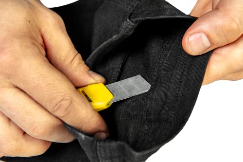 Neo Tools Hd Slim - Tuta Da Lavoro 60% Cotone, Aderente, Tasche, Gomiti E Ginocchia Profilati, Elastico In Vita, Tasche Sulle Ginocchia, Cuciture Triple, Estensione Per Le Gambe, Riflette, Nero , L - 7