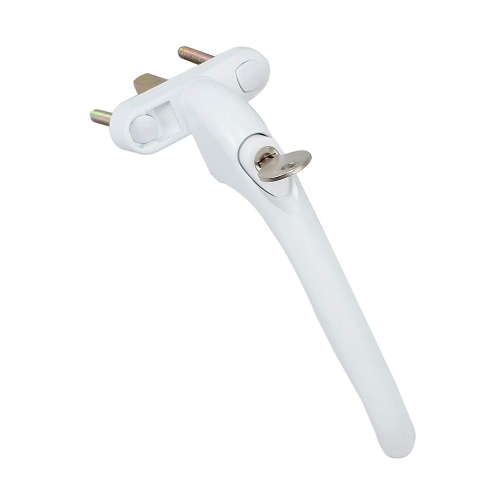 Hardware per armadietti Accessori per serrature 10 pezzi Finestra serratura a maniglia chiave universale bianco finestra incorporata di maniglia di blocco doppio vetro Lunghezza del pozzo 40 millimetr
