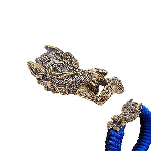 NBEADS Wolf Head Brass Buckles