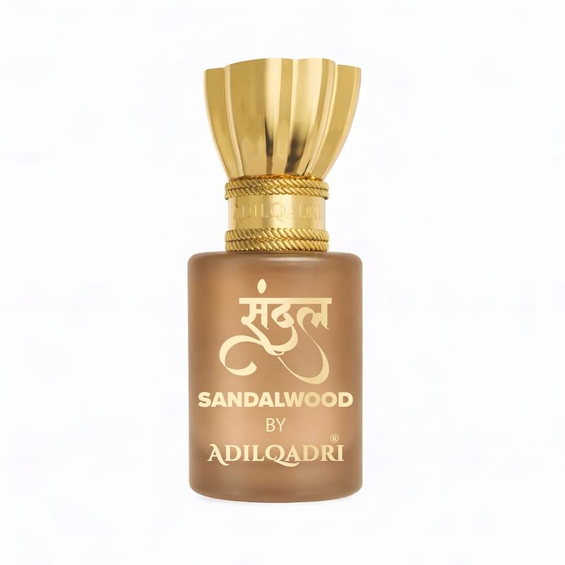 Image of Adilqadri Sandalwood (Chandan) Attar 5.5ml for Men & Women | Sweet Woody Fragrance Oil | Non-Alcoholic Roll-On Perfume | Long-Lasting Chandan Ittar | Travel-Friendly