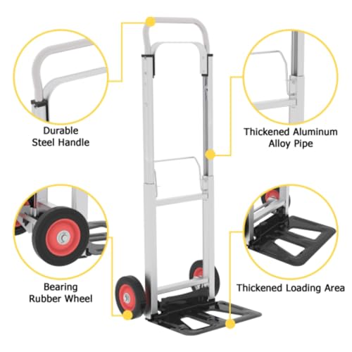 Carretilla de mano de aluminio con ruedas de goma miniatura 3